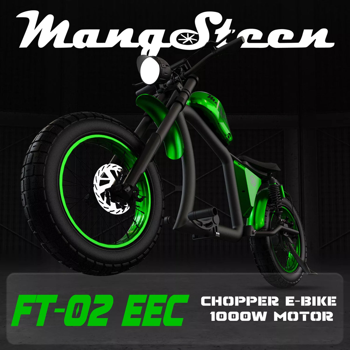 Mangosteen FT02 EEC Chopper Bike 48V 22.5AH 25-45km/h