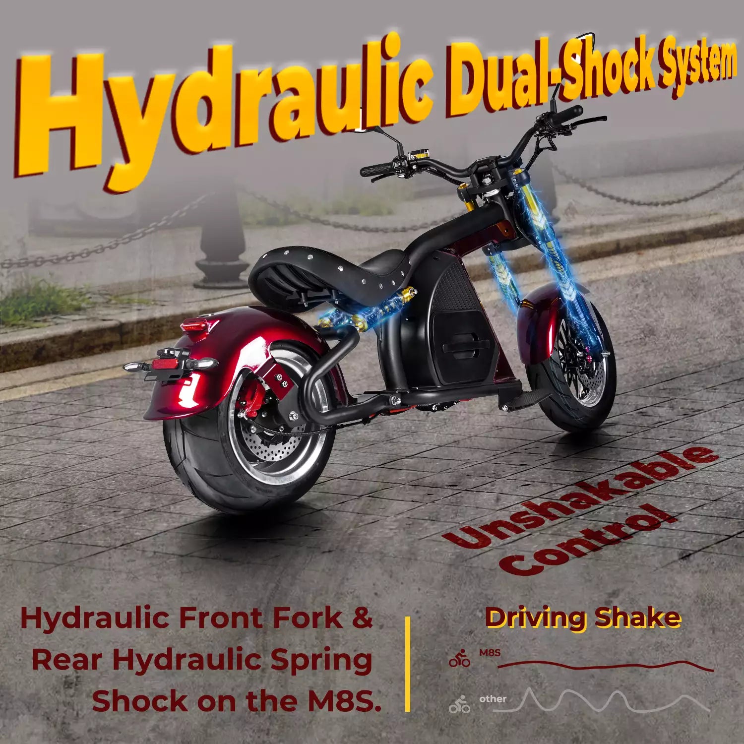 Mangosteen Electric Motorcycle Citycoco Scooter M8S