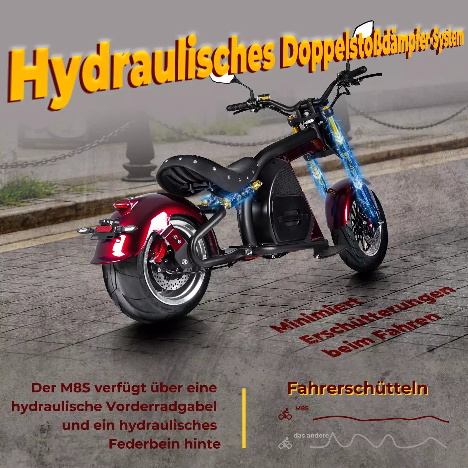 Motocicleta eléctrica Mangosteen Citycoco Scooter M8S