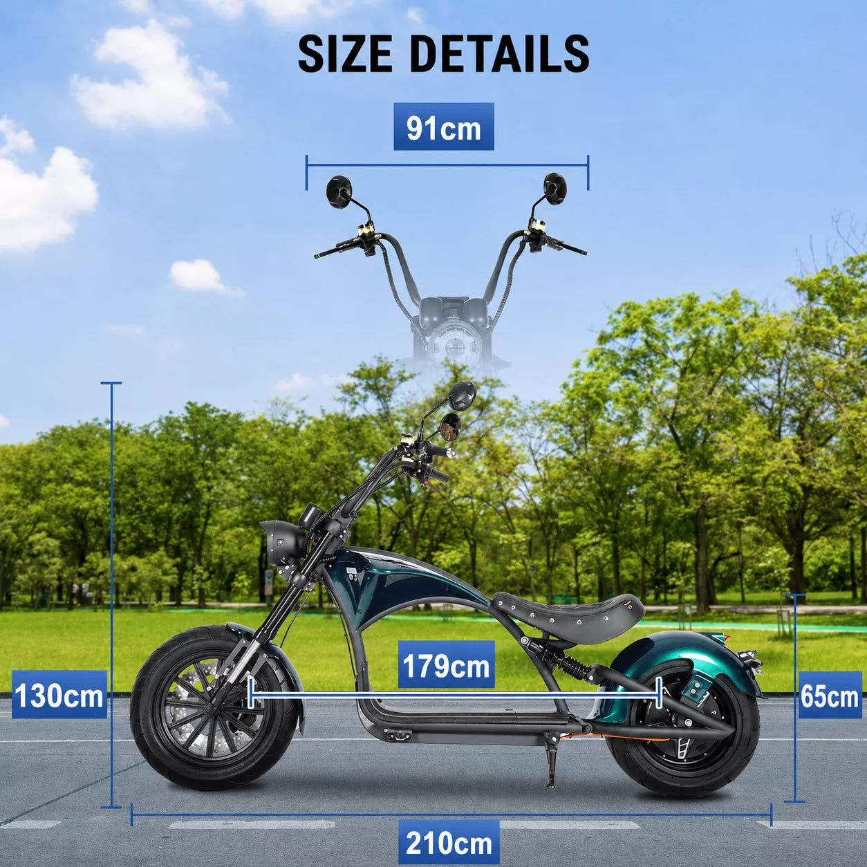 Mangosteen M1P Citycoco Elektrische Scooter 2026 Geüpgradede Versie