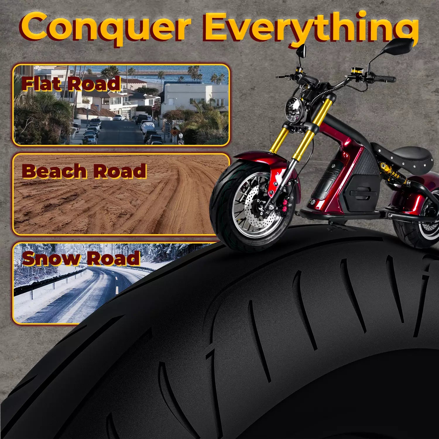 Mangosteen Electric Motorcycle Citycoco Scooter M8S