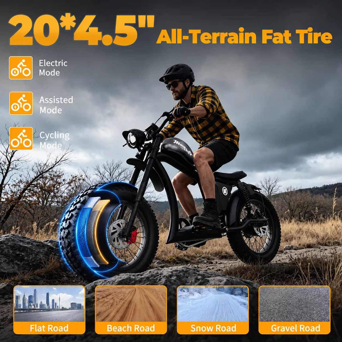 Mangosteen Chopper Elektrofahrrad FT02 Ebike Das Beste für Sie