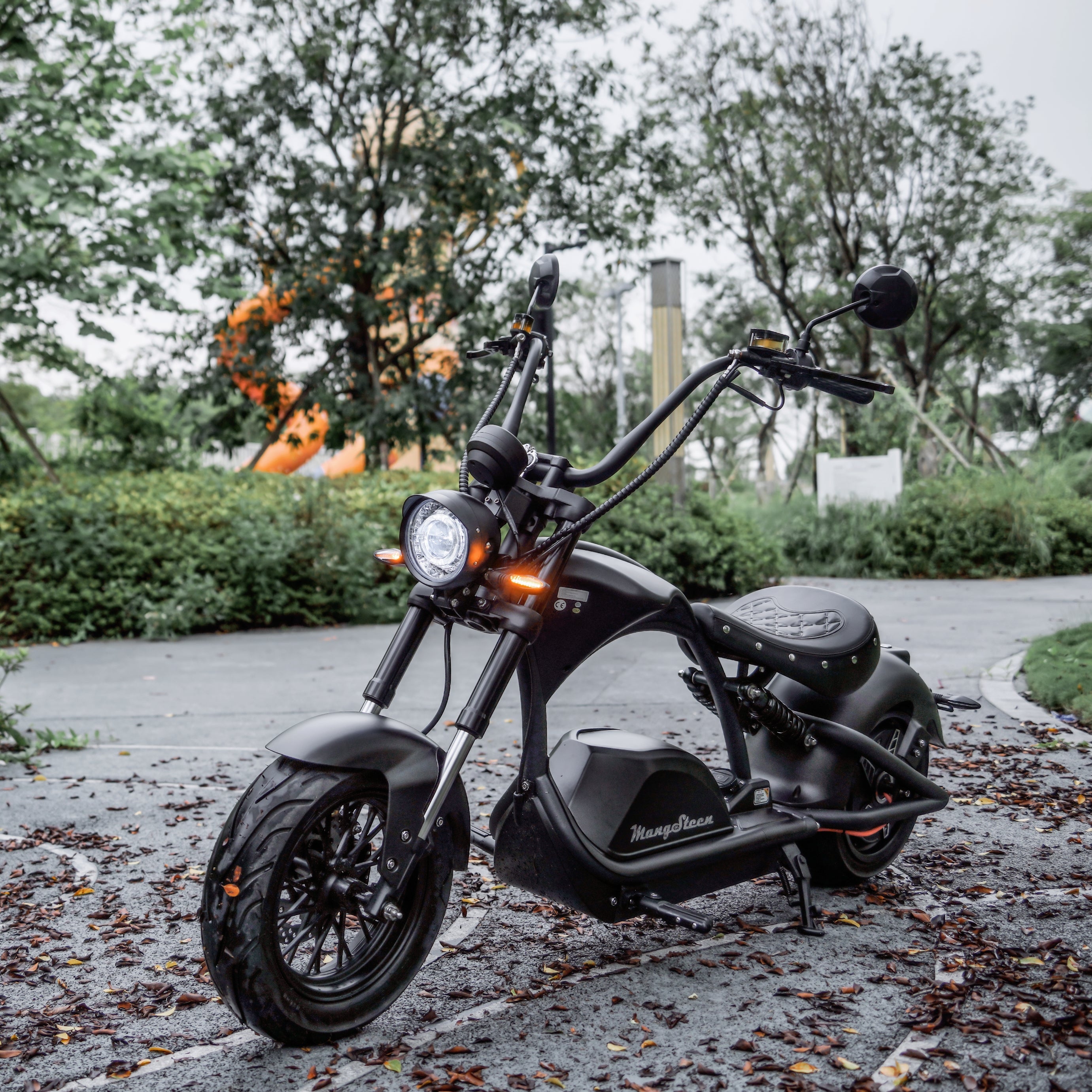 Mangosteen Electric Scooter Chopper Fat Tire Citycoco M1PS knight