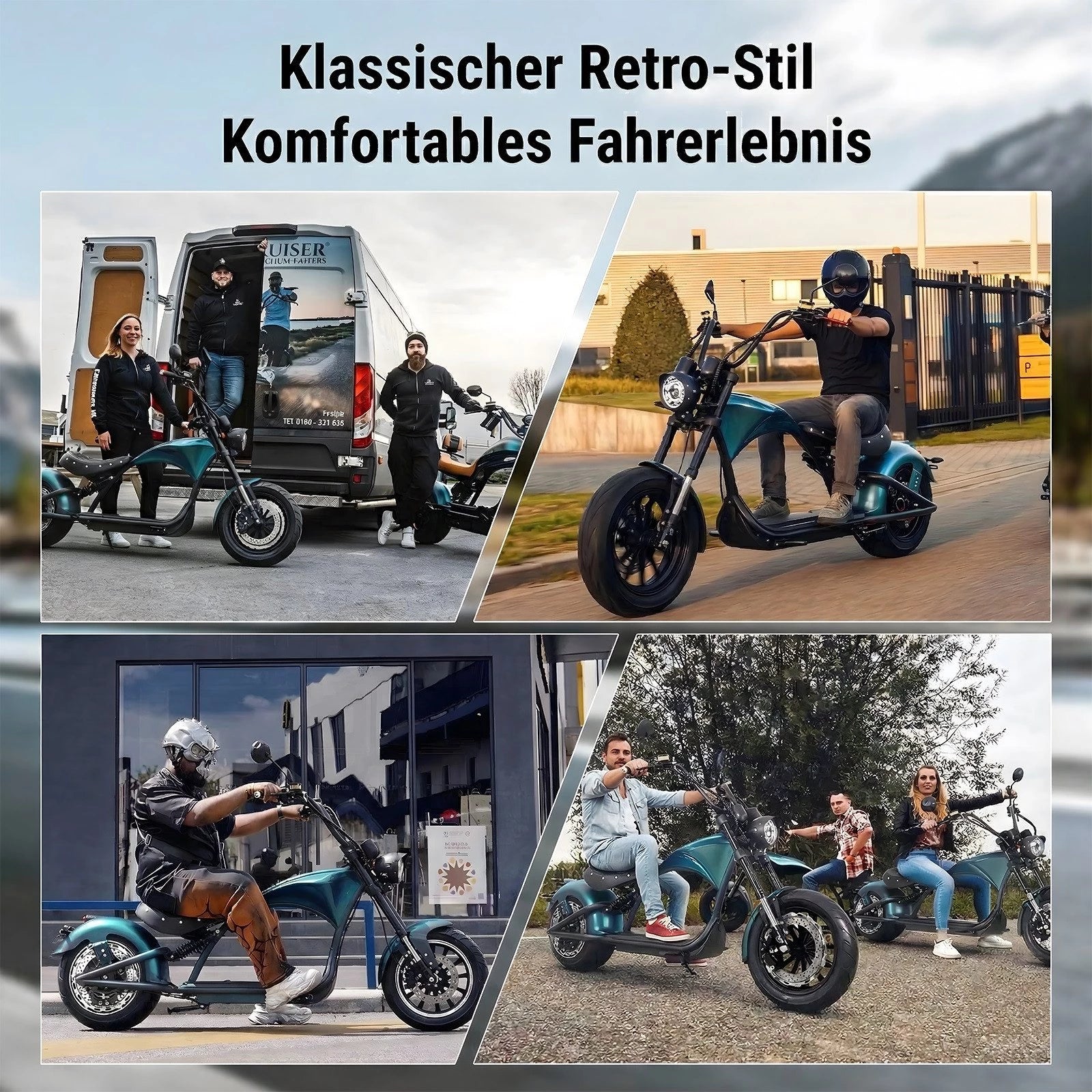 Mangosteen M1P Citycoco Bicicleta Elétrica Scooter