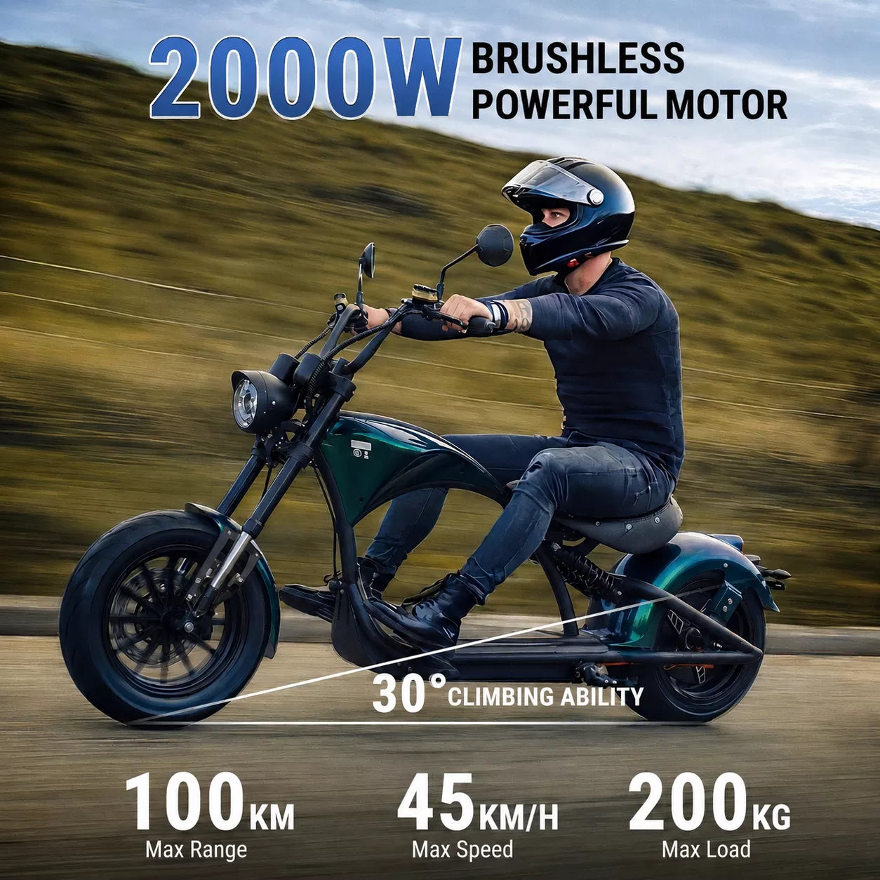 Mangosteen M1P Citycoco Elektrische Scooter 2026 Geüpgradede Versie