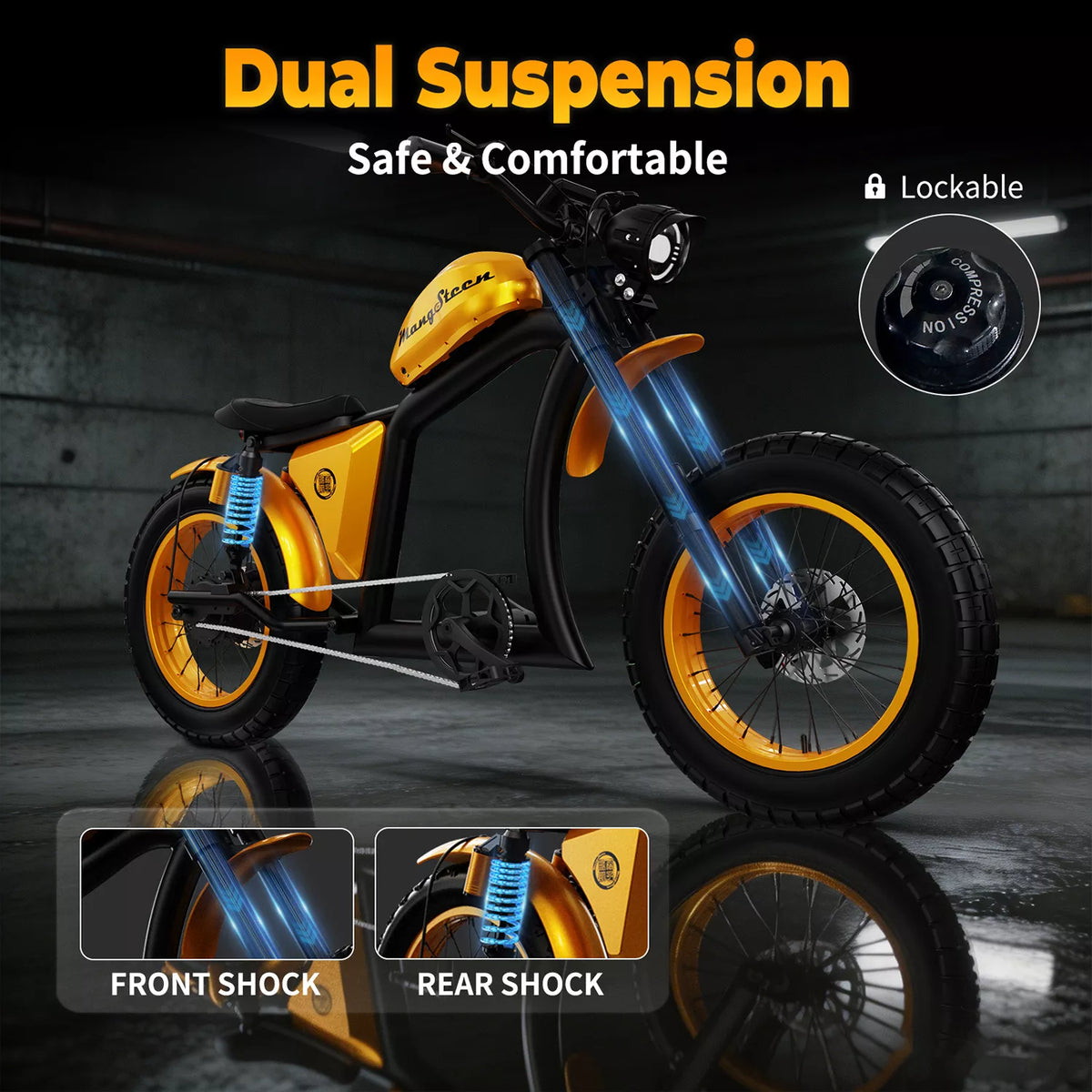Mangosteen Chopper Elektrofahrrad FT02 Ebike Das Beste für Sie