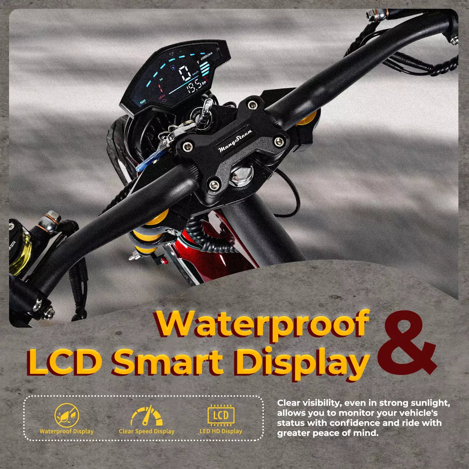 Mangosteen Electric Motorcycle Citycoco Scooter M8S