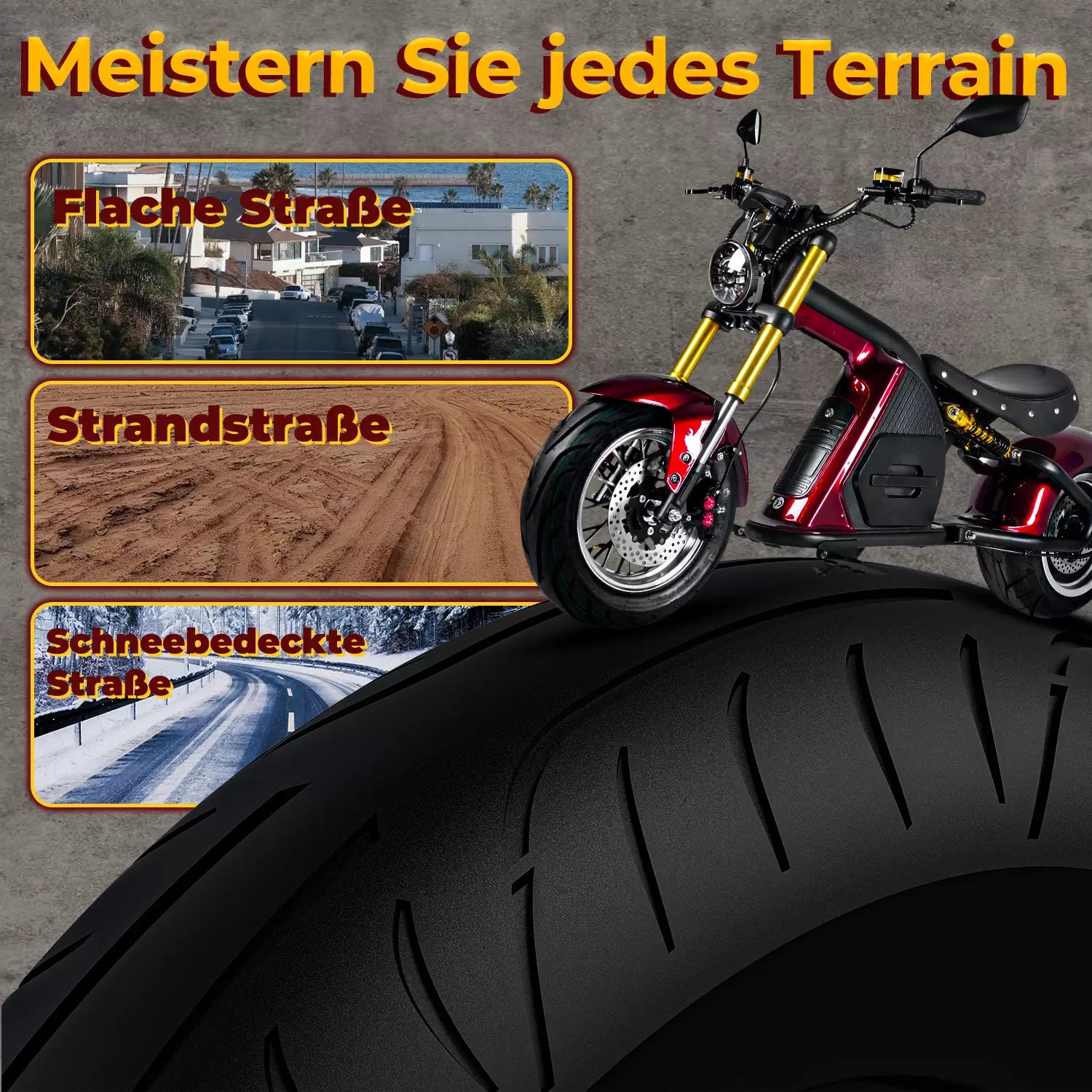 Motocicleta eléctrica Mangosteen Citycoco Scooter M8S