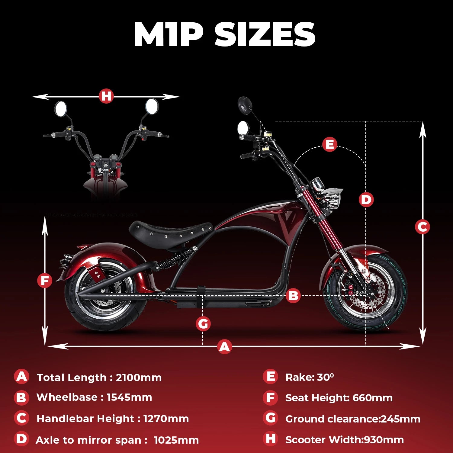 Mangosteen M1P Citycoco Electric Bike Scooter