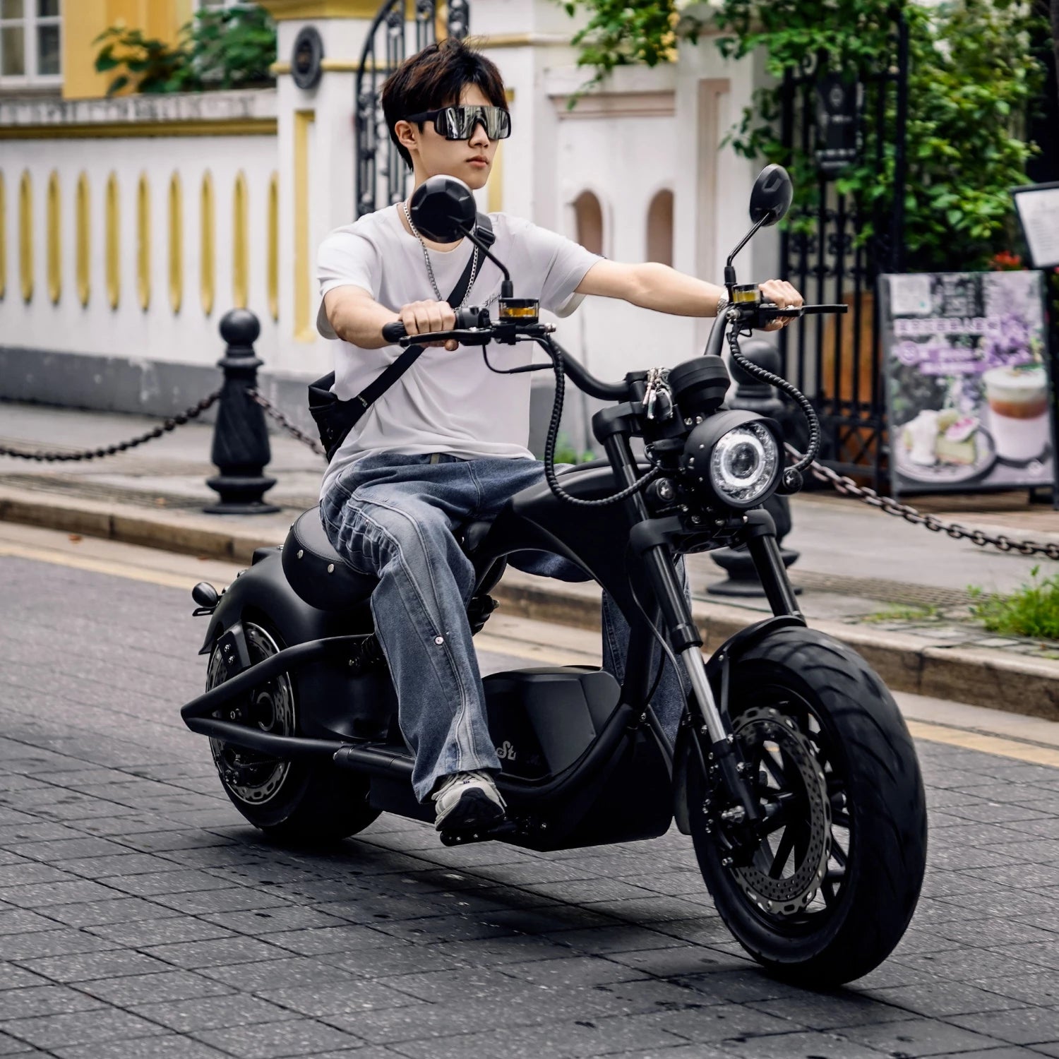 Mangosteen Elektroroller Chopper Fat Tire Citycoco M1PS Ritter